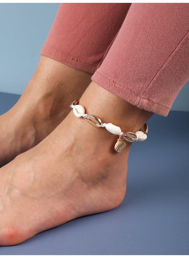 SOHI Shell Anklet And Artificial Bracelet Jewellery - Image 2