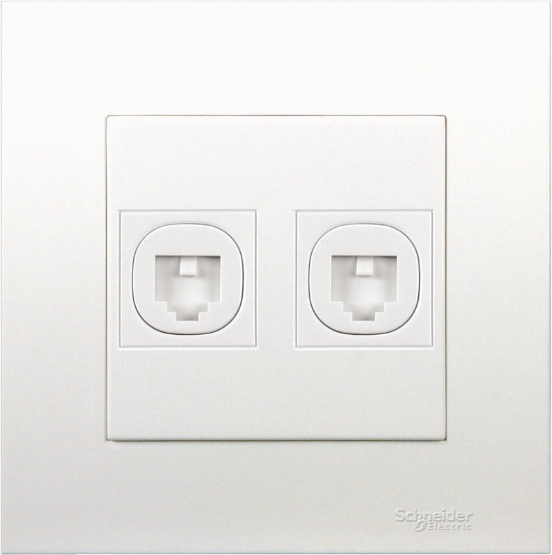 Schneider Electric Vivace 2 Gang Telephone Socket - Image 1