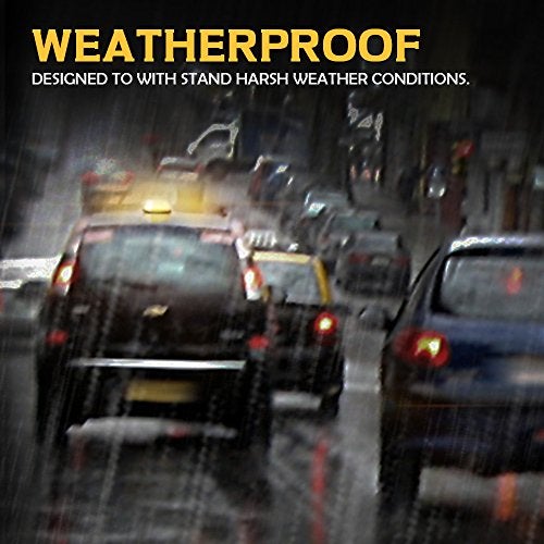 Xprite ضوء إشارة دوار Xprite 240LED، أضواء ستروب رافعة شوكية بقاعدة مغناطيسية لشاحنات البناء، سيارات الدورية، الجرارات، عربات الجولف - برتقالي وأبيض - Image 3