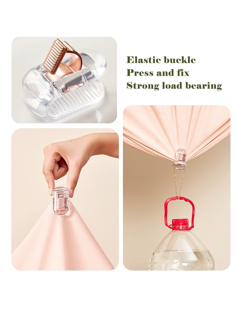 SYOSI Duvet Cover Clips Set of 12 Bedsheet Holding Clips for Bedding Quilt Fixer Quilt Fixing Clip No Pins Safety Plastic Quilt Anti-Movement Clip Firm and Not Easy to Fall Off Clear Green - Image 4