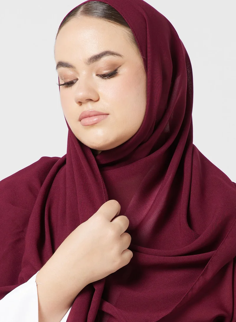 Khizana Embroidered Open Front Abaya With Sheila