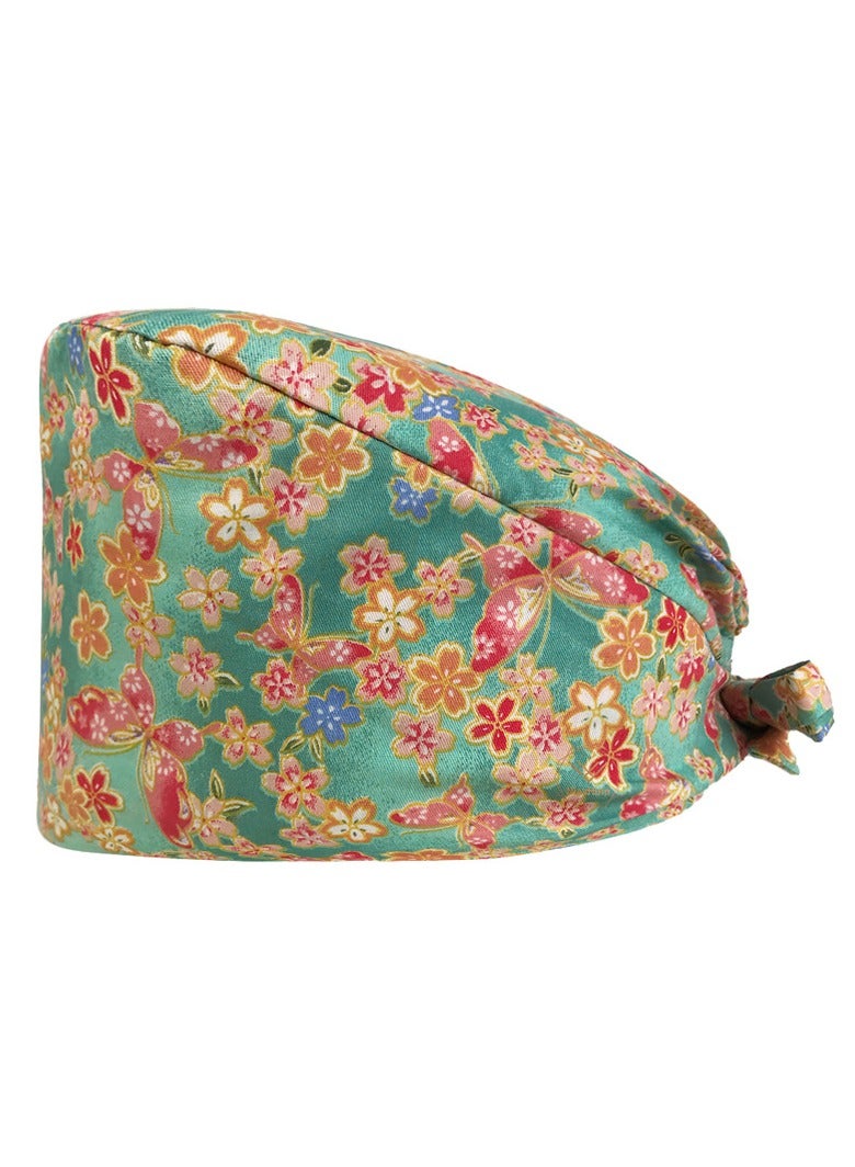 KUYING Nurse Hat With Small Fresh And Cute Pattern Medical Work Hat
