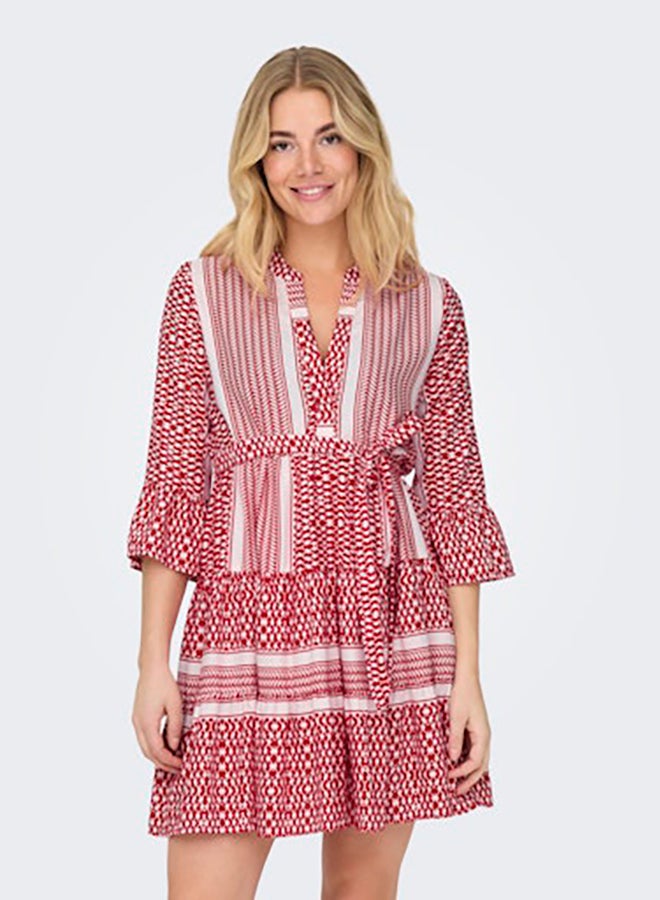 ONLY ONLY Womens Athena Life 3/4 Short Dress Woven  - Image 1