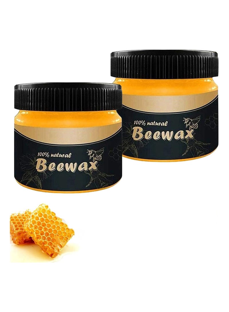BeeWax Wood Seasoning Beewax, Natural Beewax Traditional Beeswax Furniture Polish Multipurpose Beeswax Polish for Wood Cleaner and Polish Furniture Care 2*120 g - Image 1
