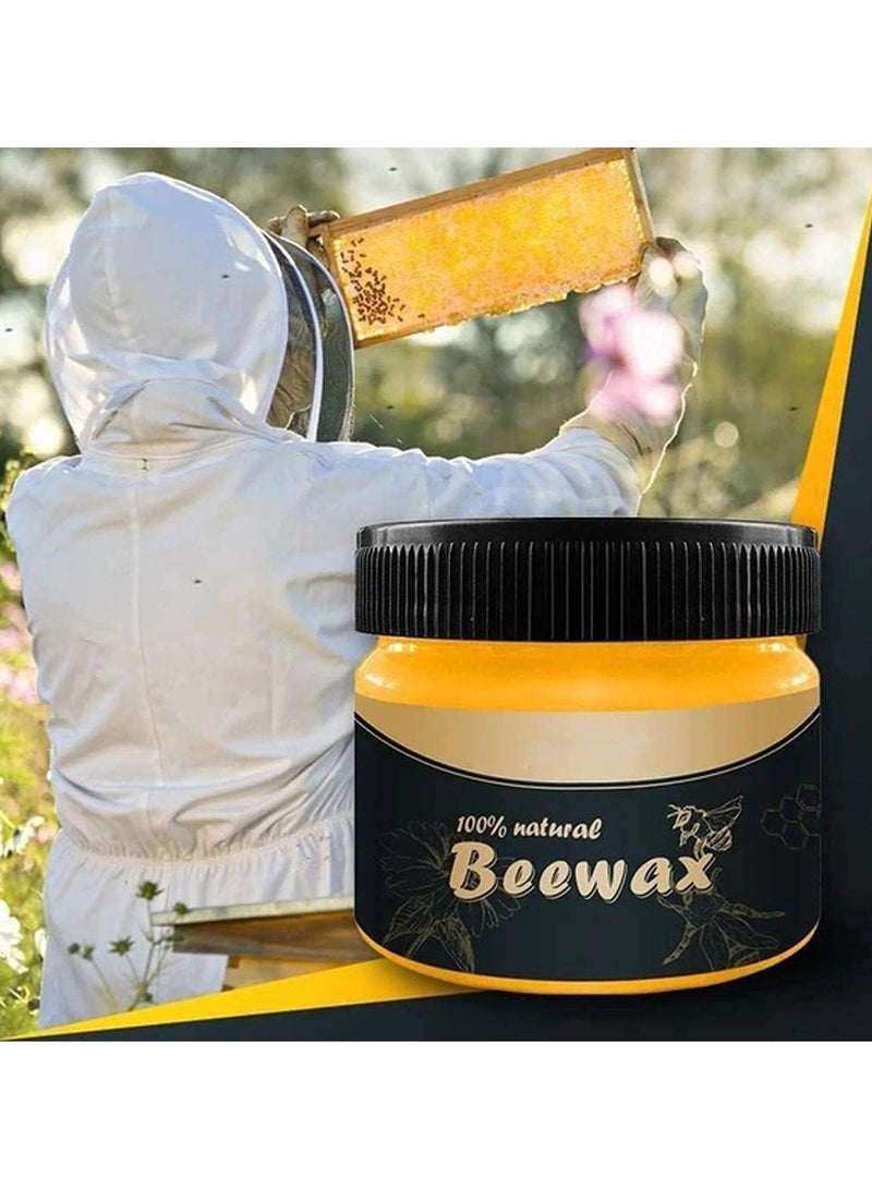 BeeWax Wood Seasoning Beewax, Natural Beewax Traditional Beeswax Furniture Polish Multipurpose Beeswax Polish for Wood Cleaner and Polish Furniture Care 2*120 g - Image 5