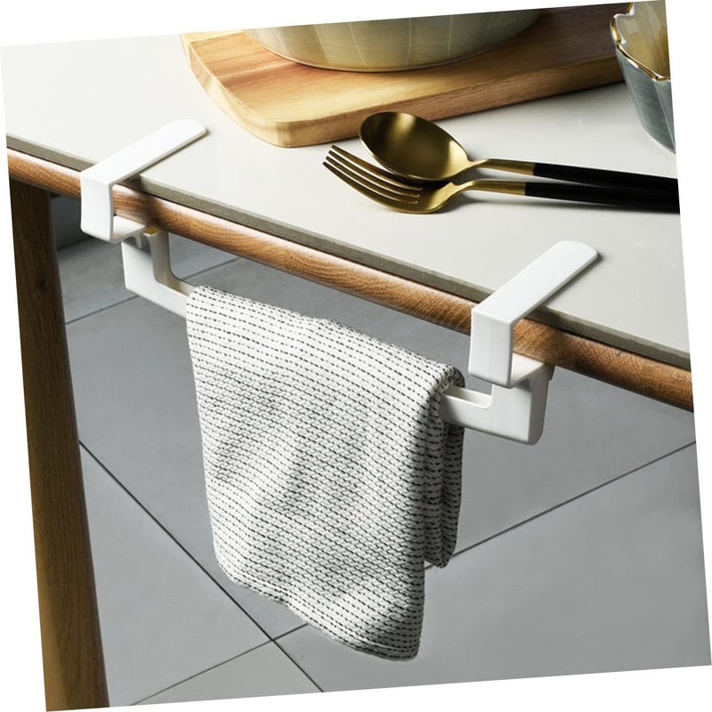 2 Pack Plastic Kitchen Towel Rack Wall Mounted Space Saving Organizer For Bathroom Dish Cloth Storage - Image 5