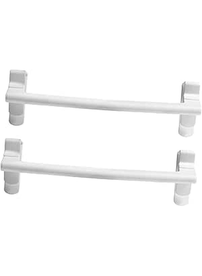 2 Pack Plastic Kitchen Towel Rack Wall Mounted Space Saving Organizer For Bathroom Dish Cloth Storage - Image 1