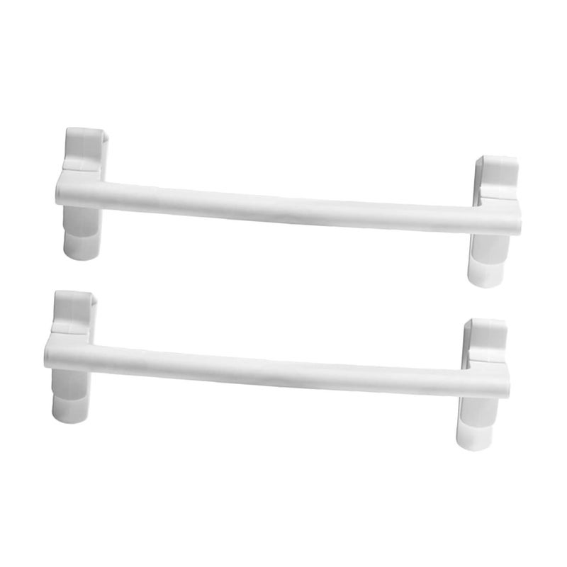 2 Pack Plastic Kitchen Towel Rack Wall Mounted Space Saving Organizer For Bathroom Dish Cloth Storage - Image 2