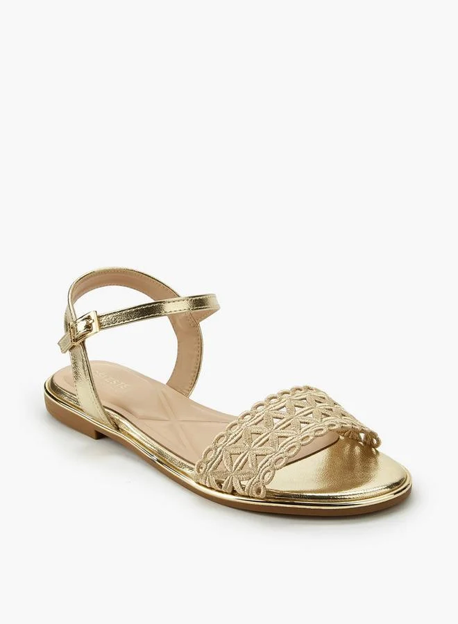 Celeste GOLD Women Buckle Strap Sandals for Women | Best Price UAE