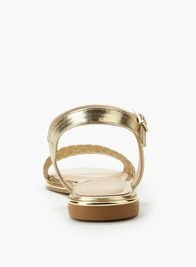 Celeste GOLD Women Buckle Strap Sandals for Women | Best Price UAE