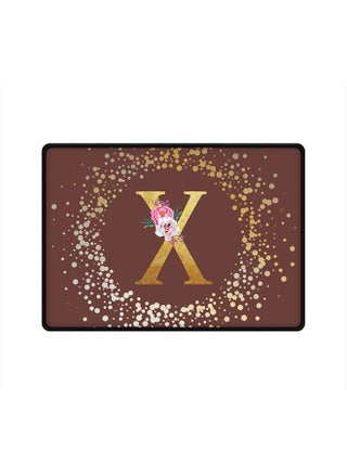Designer Gaming Mouse Pad  Anti-Skid Mousepad Large Keyboard Mouse Pad Desk Mat Custom Monogram Initial Letter Floral Pattern Alphabet - X  (Brown) - pzsku/Z35F14BAF061AD78FD637Z/45/_/1696070710/f04da19c-765c-4f71-82fb-dbff0b051ae1