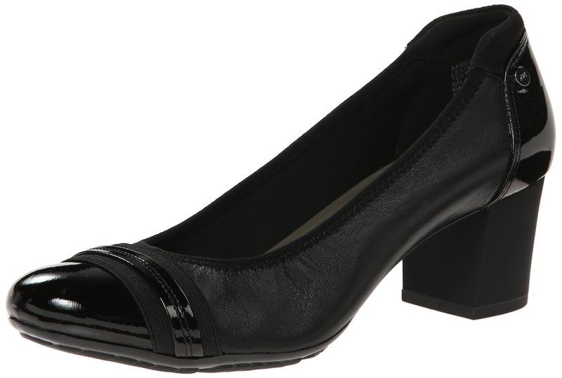 ANNE KLEIN AK Anne Klein Sport Women's Guardian Leather Dress Pump, Black, 5.5 M US - Image 1