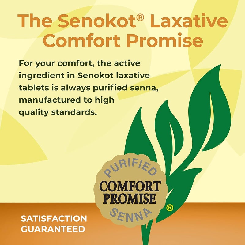 Senokot Extra Strength Natural Vegetable Laxative Ingredient Tablets Senna Concentrate Doublestrength for Gentle Overnight Relief From Occasional Constipation 12 ct - Image 4