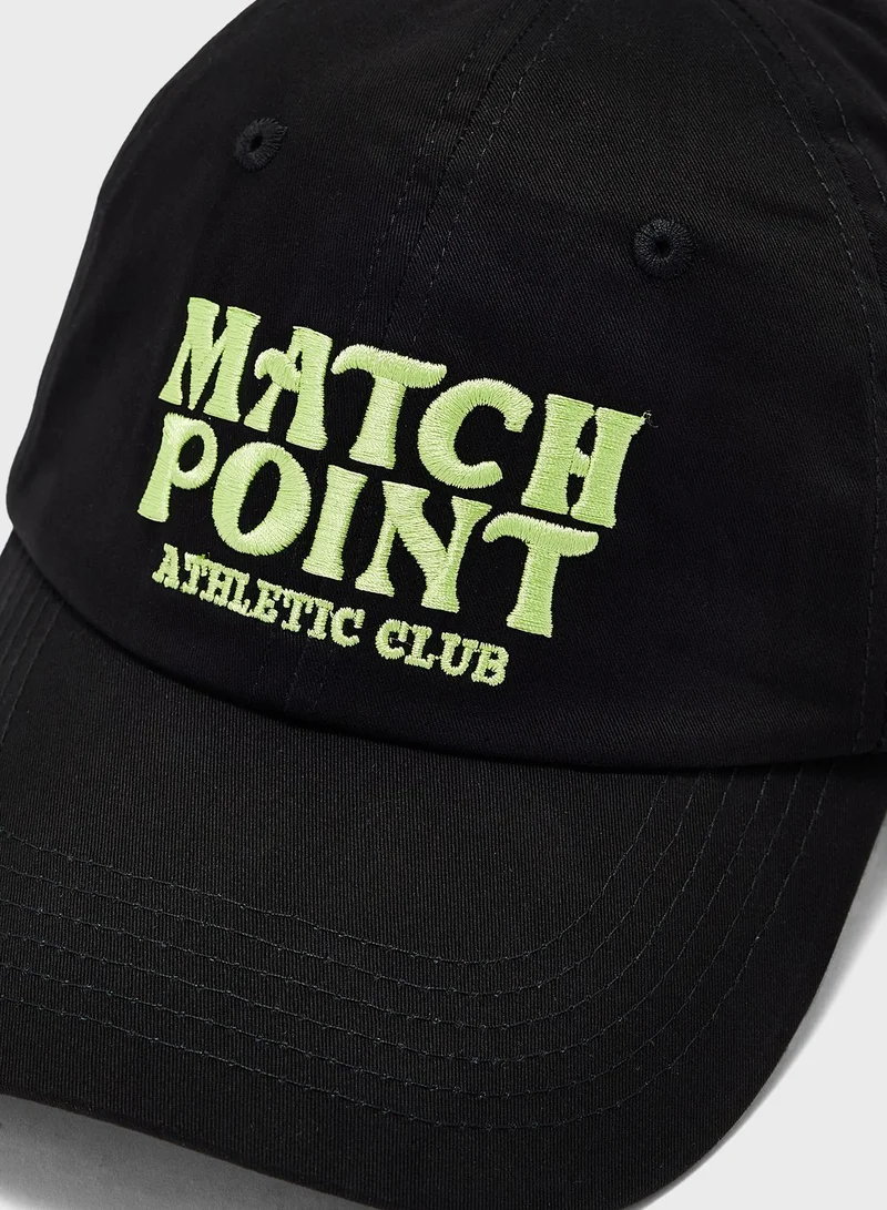Seventy Five Match Point Slogan Curve Peak Cap