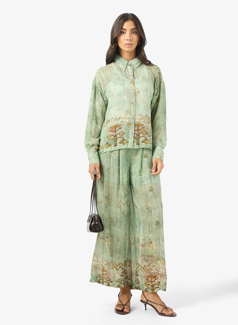 BCBG Patterned Long Sleeves Shirt - Image 4