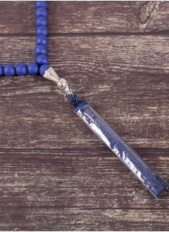 The Black Pearl Accessories Blue Alabaster Stone Prayer Bead of 33 Beads  - Image 4