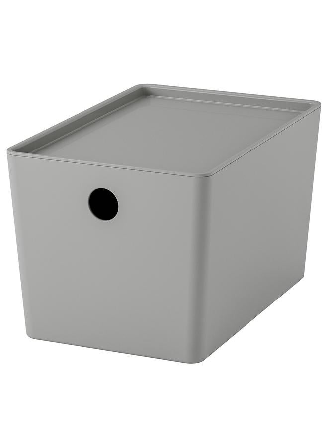 erorex Box With Lid, Light Grey, 18X26X15 Cm - Image 1