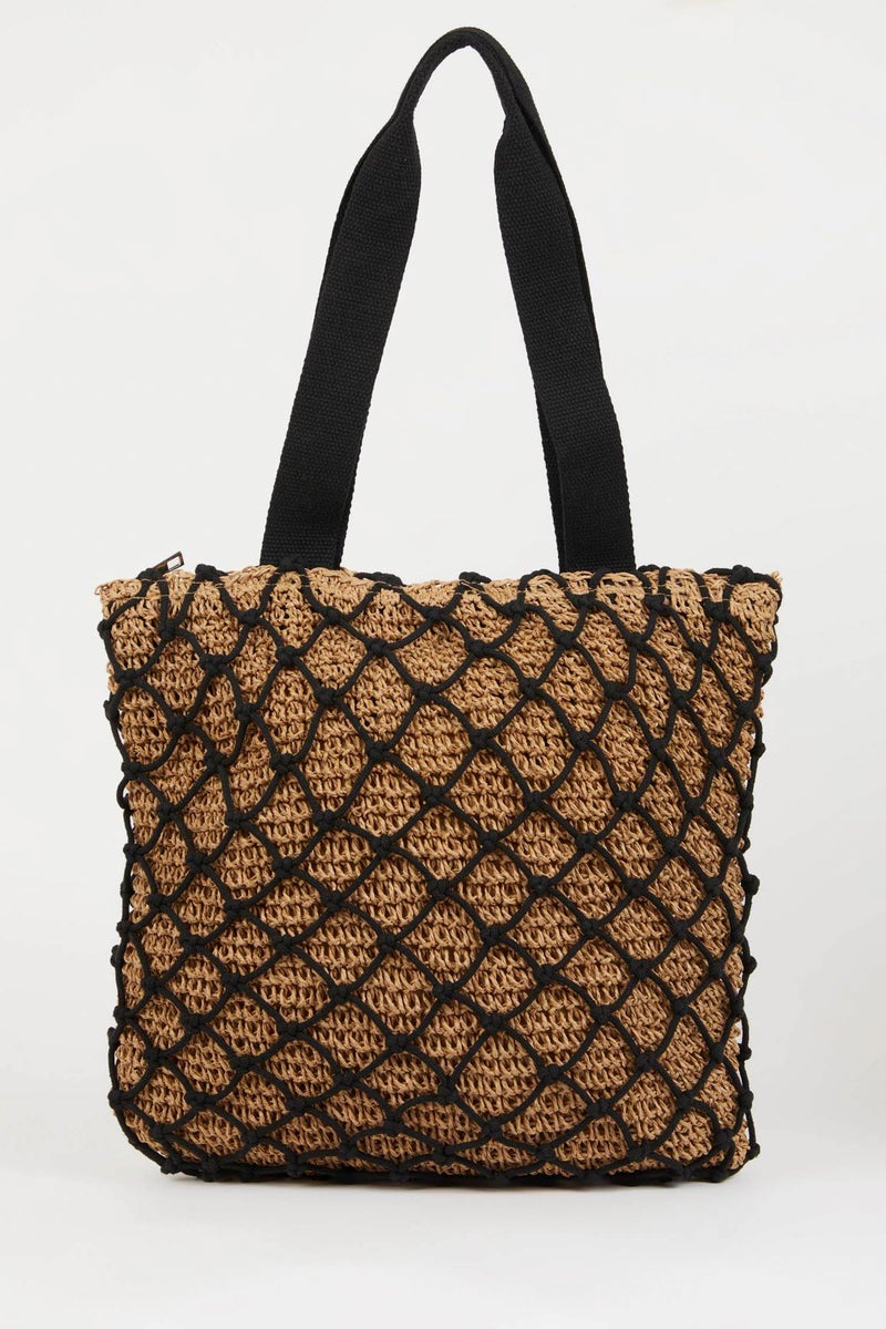 DeFacto Beige Woman Straw Shopping Bag Casual - Image 2