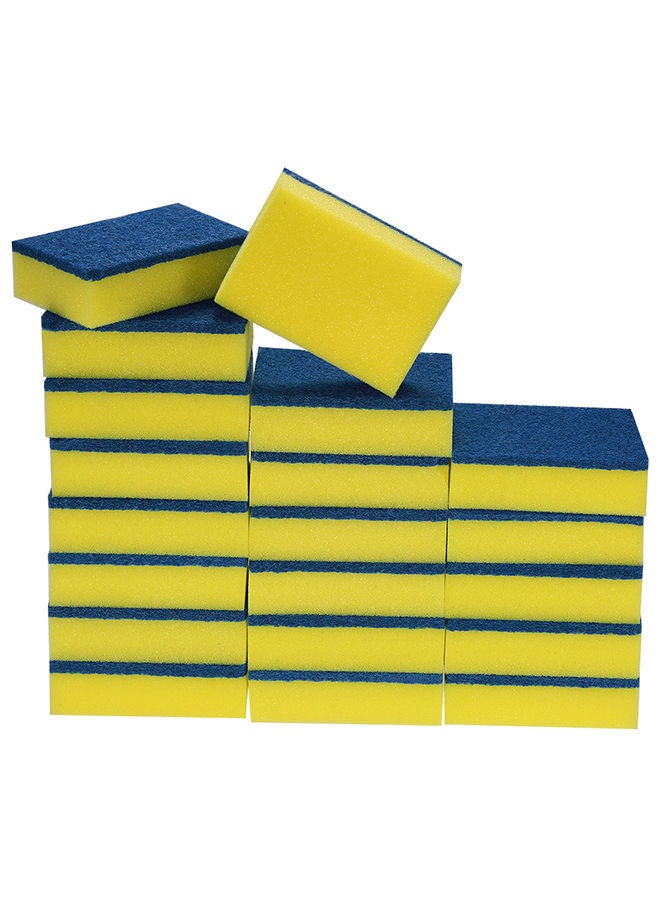 NIBEMINENT 20-Piece Double Faced Cleaning Sponge Blue/Yellow 0.121kg - Image 4