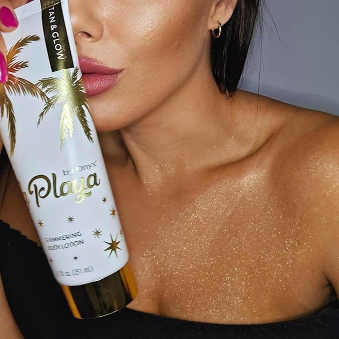 Onyx La Playa Tan & Glow Body Shimmer - Tan Extender and After Sun Lotion - Illuminating Moisturizer and Body Highlighter - Shimmering Body Lotion - Image 3