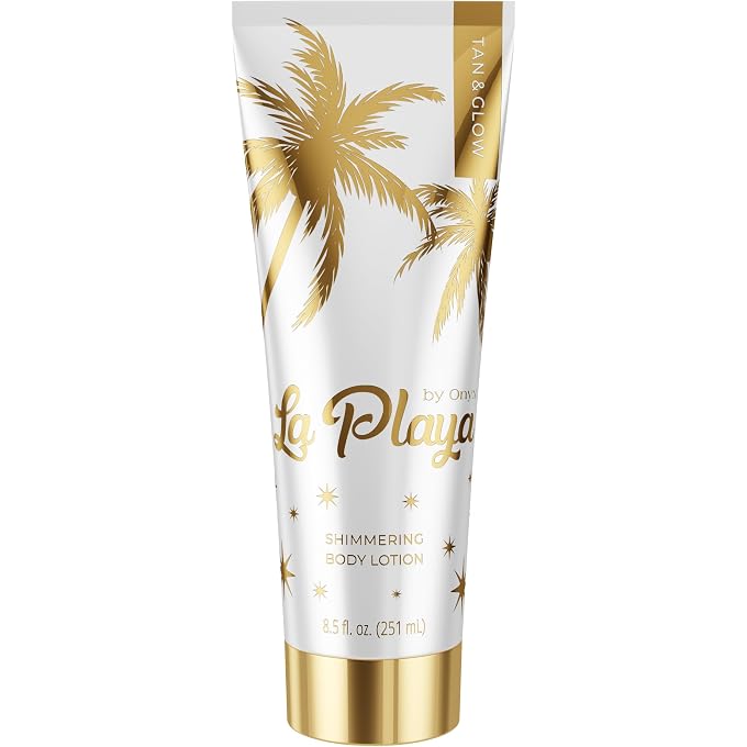 Onyx La Playa Tan & Glow Body Shimmer - Tan Extender and After Sun Lotion - Illuminating Moisturizer and Body Highlighter - Shimmering Body Lotion - Image 1