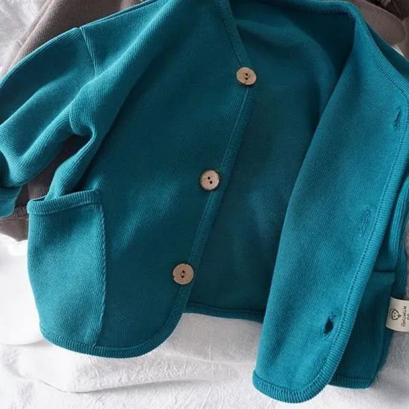 Children'S Loose Western Style Long Sleeve Cardigan Autumn Men'S And Women'S Baby Cotton Casual Top Jacket - Image 5