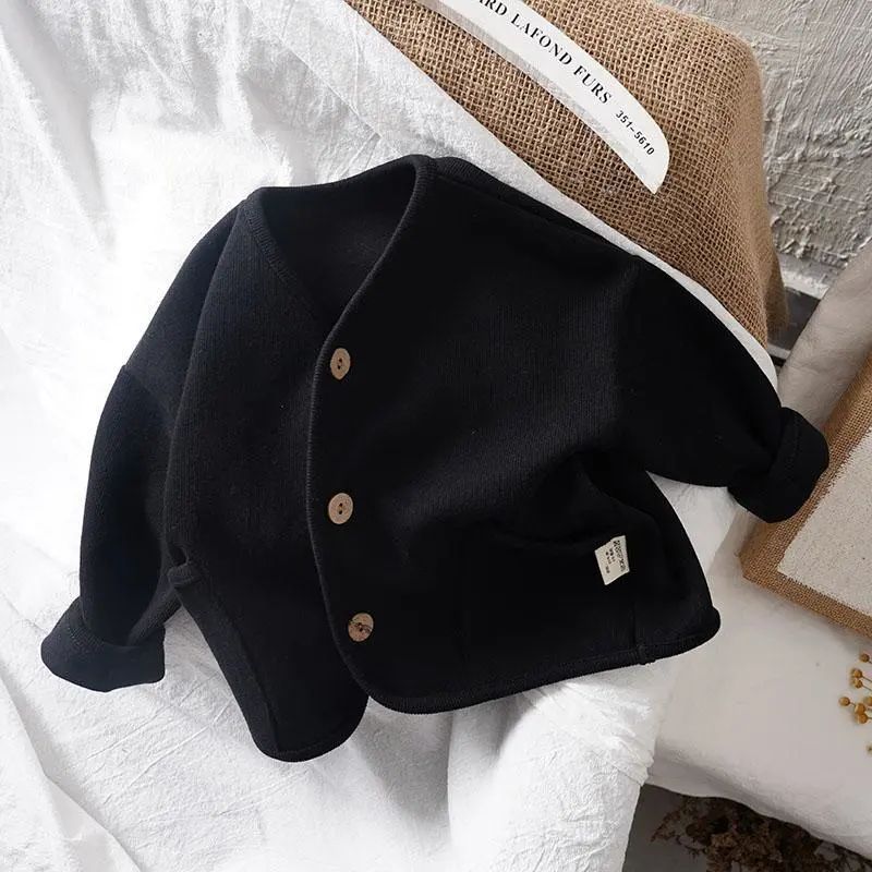 Children'S Loose Western Style Long Sleeve Cardigan Autumn Men'S And Women'S Baby Cotton Casual Top Jacket - Image 1