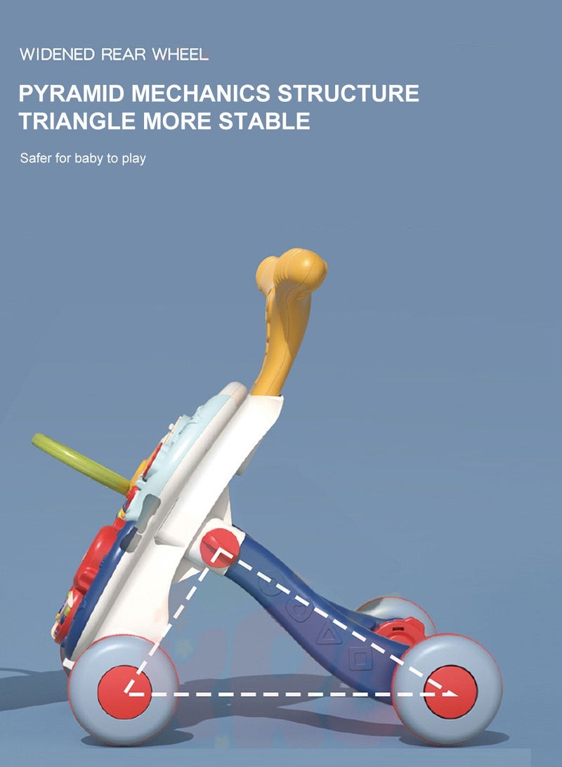 ما بيبي 3 في 1 طفل ووكر المضادة للانقلاب دفع ووكر الجلوس والوقوف مع طاولة الدراسة والموسيقى 42 * 43.5 * 47.4 سم - Image 3