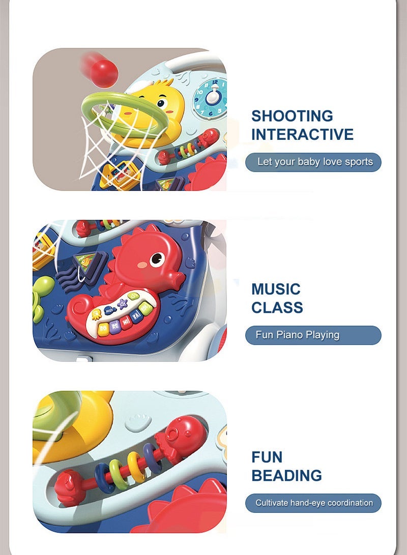 ما بيبي 3 في 1 طفل ووكر المضادة للانقلاب دفع ووكر الجلوس والوقوف مع طاولة الدراسة والموسيقى 42 * 43.5 * 47.4 سم - Image 5