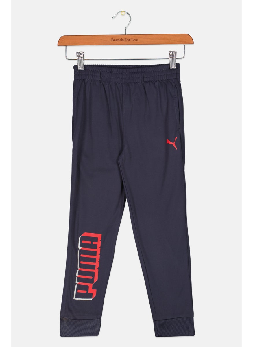PUMA - Kids Boy Sportswear Fit Brand Logo Training Sweatpants, Navy - Image 1