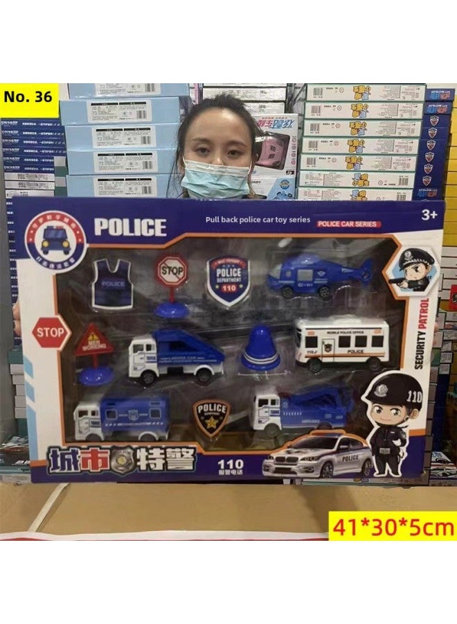 Stall Toys Night Market 29 Yuan Model Gift For Children Suit Large Box Electric Remote Control Weighing Toys-Color:City Special Police  - Image 1
