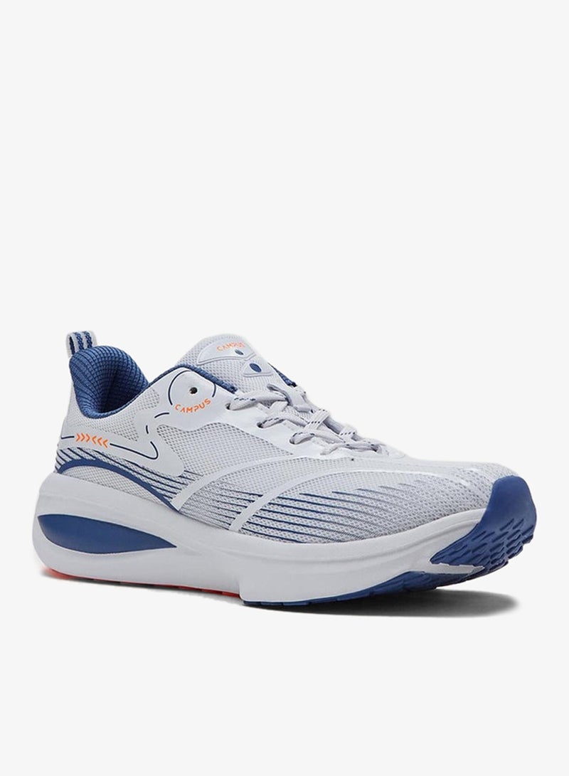 CAMPUS Men’s White & Blue Sneakers – Sleek Line Pattern Design Shoes with Modern Sporty Aesthetic - Image 2