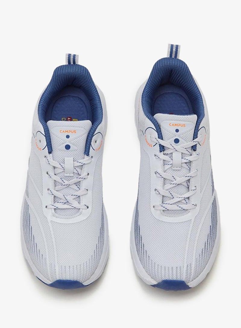 CAMPUS Men’s White & Blue Sneakers – Sleek Line Pattern Design Shoes with Modern Sporty Aesthetic - Image 4