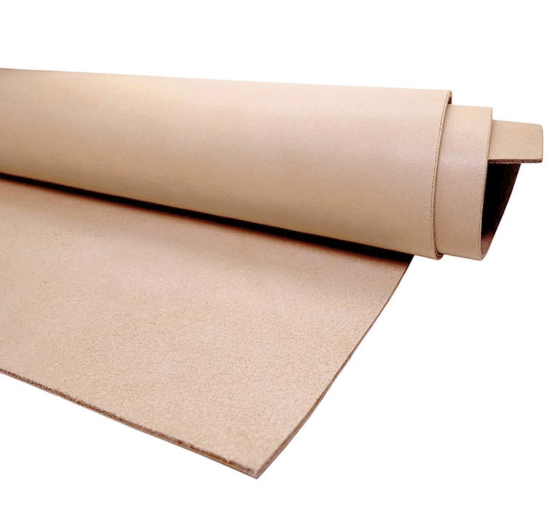 Muse Craft Flawless 12''X11.5'' Vegetable Tanned Leather 5-6oz Precut| Import A Grade Tooling Leather Hide Full Grain Vegetable Tanned Leather for Carving, Molding, Dyeing (12''*11.5'' 1.9-2.3mm)