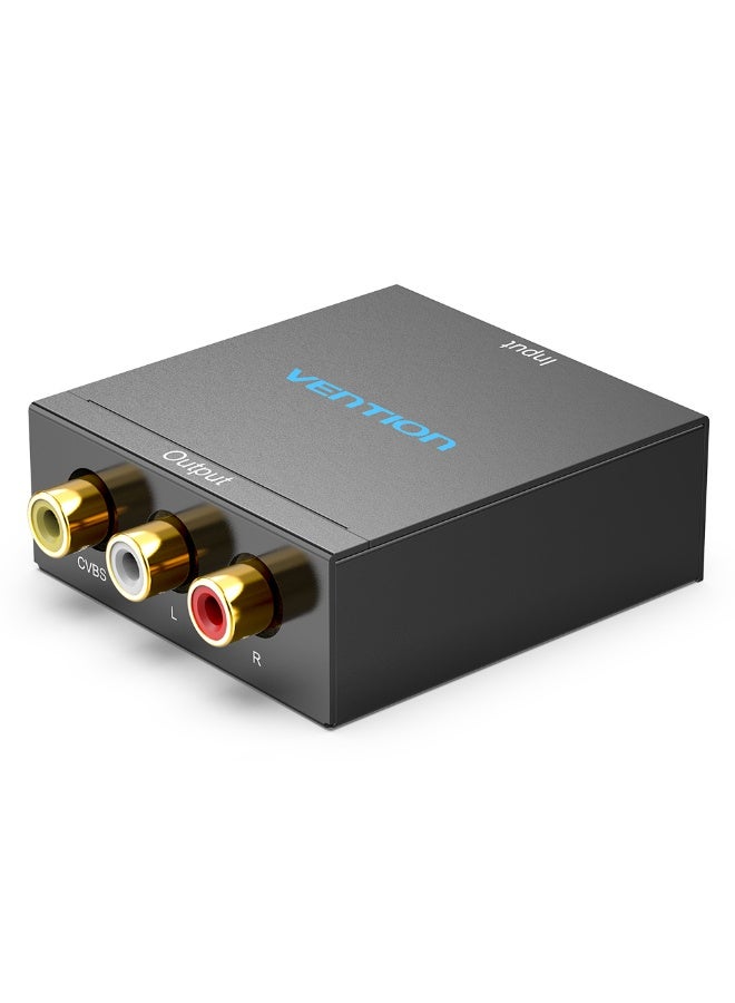VENTION HDMI to RCA Converter Black Metal Type Model # AEEB0 - Image 1