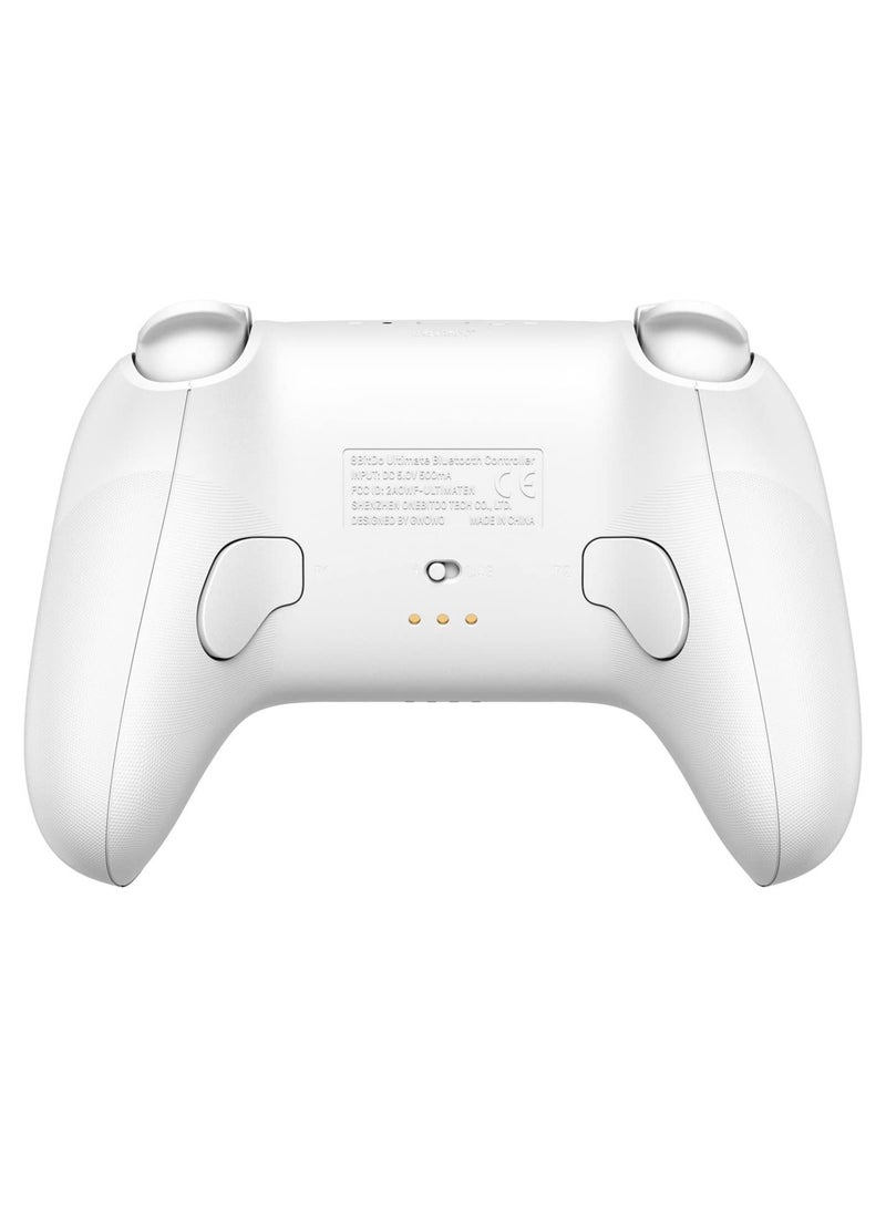 8Bitdo Ultimate Bluetooth Controller with Charging Dock, Wireless Pro Controller with Hall Effect Sensing Joystick, Compatible with Switch, Windows and Steam Deck (White)  - Image 3