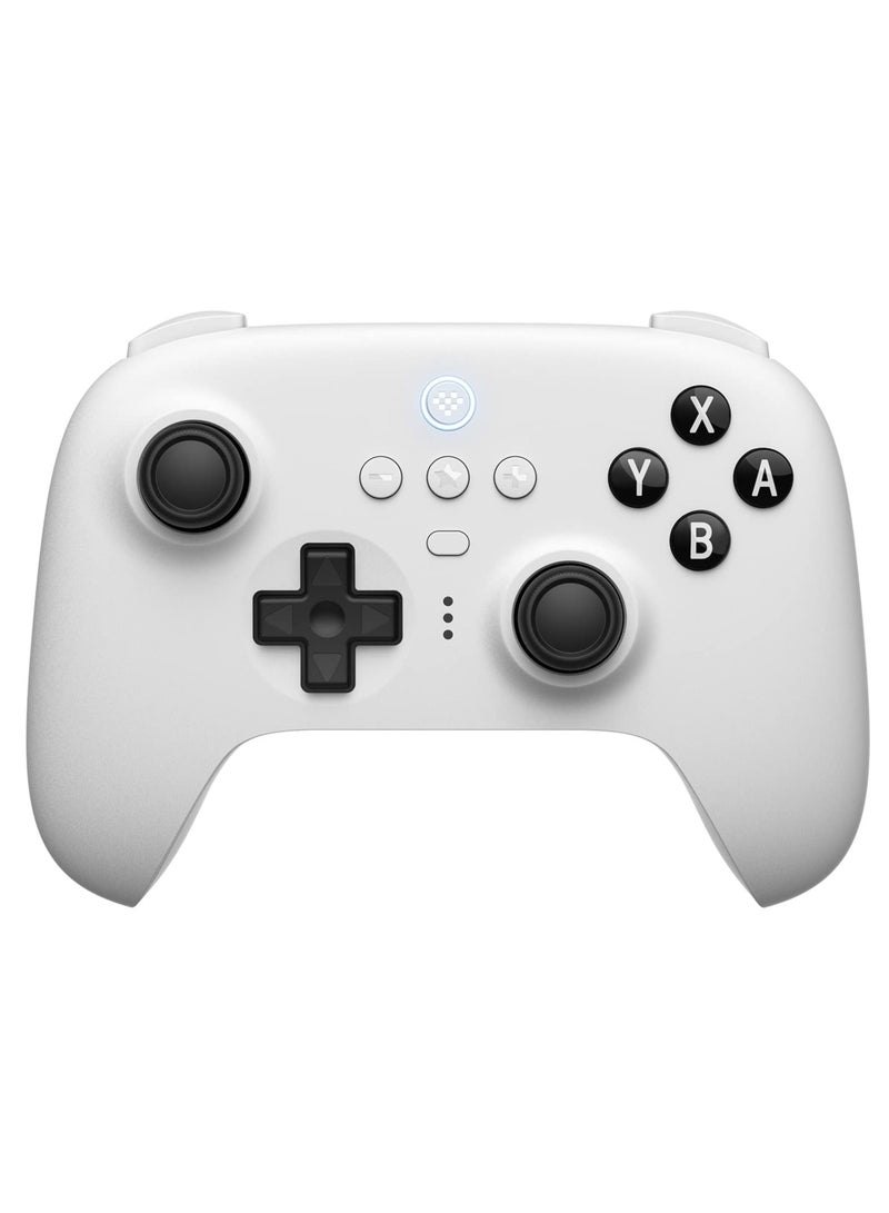 8Bitdo Ultimate Bluetooth Controller with Charging Dock, Wireless Pro Controller with Hall Effect Sensing Joystick, Compatible with Switch, Windows and Steam Deck (White)  - Image 2