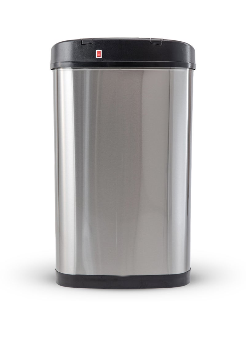 Ninestars - Ninestars Automatic Touchless Infrared Motion Sensor Trash Can Electric Modern Stain Resistant Garbage Bin for Kitchen Office Living Room 13 Gal 50L Stainless Steel - Image 1
