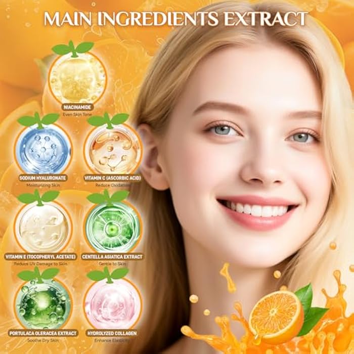 Ofanyia 28 Pcs Vitamin C Skin Care Set, Skincare for Girls 10-12, Complete Skincare Routine for Deep Clean, Soft and Hydrated Skin, Ideal Gift for Teen Girls - Image 3