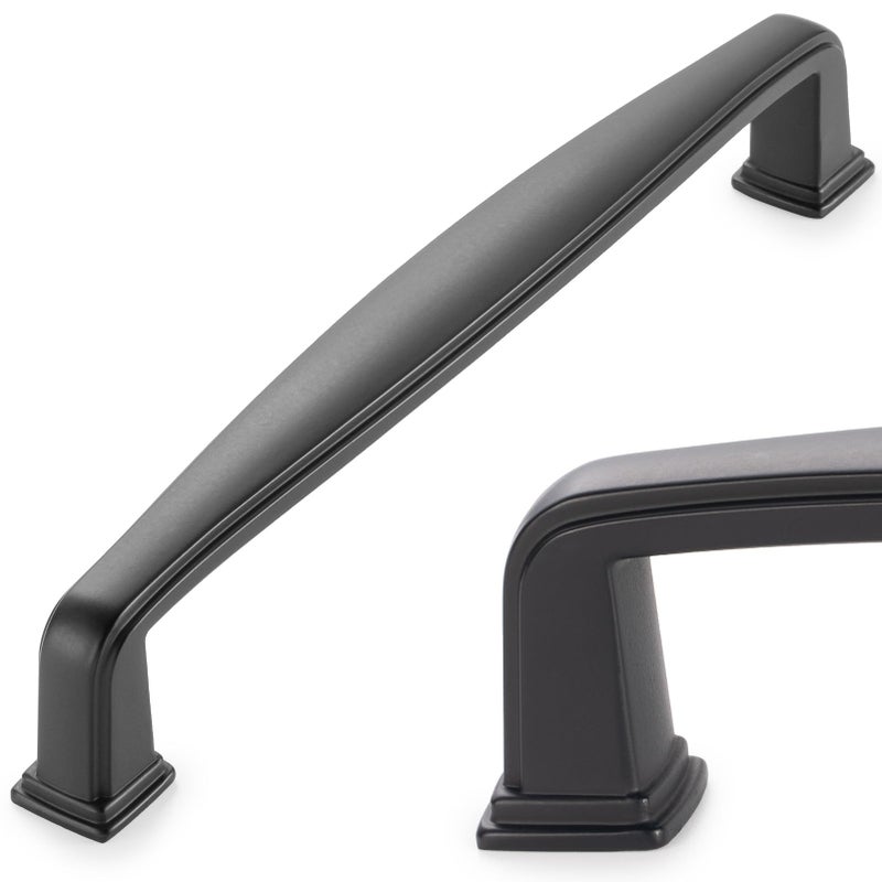 KOOFIZO 10 Pack 5 Inch Black Kitchen Cabinet Pulls Matte Black Cabinet Handles Black Cabinet Hardware for Kitchen Cabinets 1817 Drawer Dresser Cupboard Bedroom
