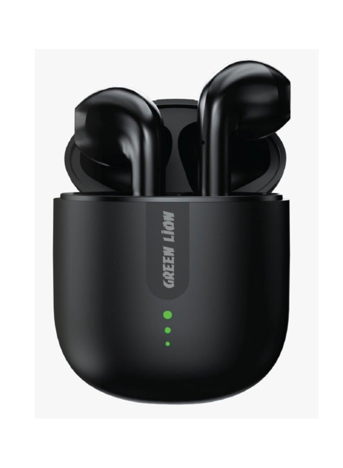 GREEN LION Atlanta True Wireless Earbuds with 3H Playtime & Voice Assistant / Bluetooth V5.4 / HiFi Sound / Truewireless Headphones - Black - Image 1