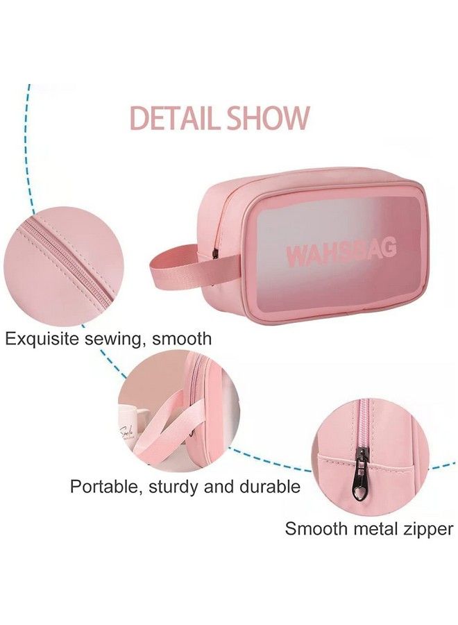 CherryBox Cosmetic Makeup Organizer Toiletry Bag Grooming Kit Portable Organizer Case Carry Water Proof Pouch For Women And Men With Zipper (Medium Pink) - Image 5