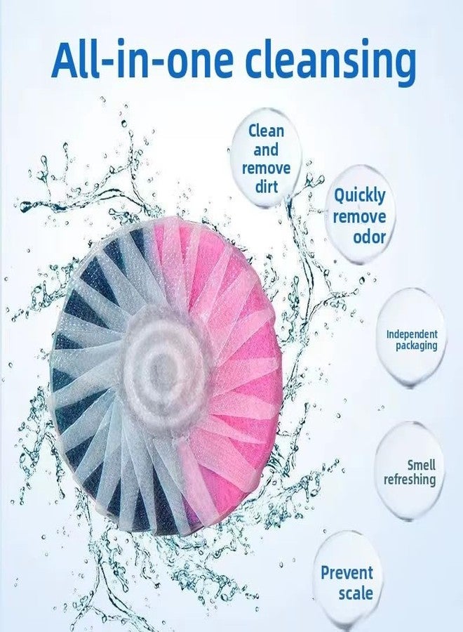 Hakily Automatic, Automatic toilet bowl cleaner- Two-color Toilet cleaning tablet Pink | Blue, flush tank cleaner tablet | Blue Deep Clean Bubbles And pink Rose fragrance, toilet cleaner tablet (PACK OF 10) - Image 3