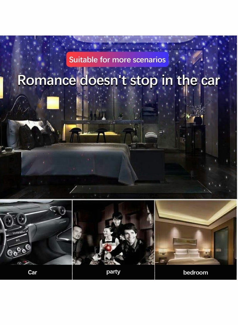 USB Star Projection Night Light with Auto Rotating Sound Activated Strobe Adjustable Romantic Violet Interior Car Lights Roof Decoration for Car, Ceiling, Bedroom, Party - Image 5