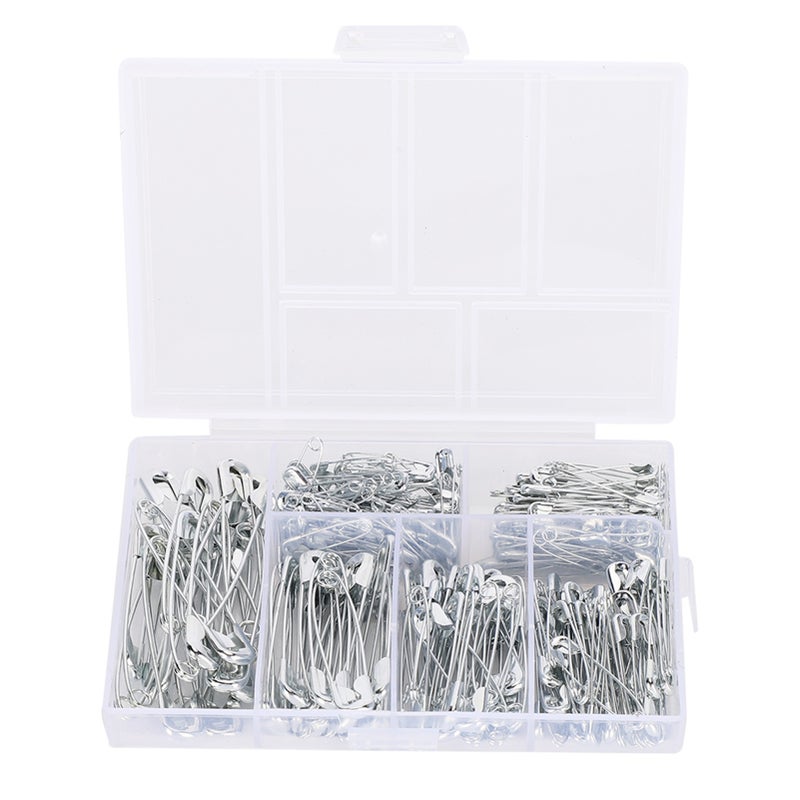 250PCs Safety Pin Sewing Accessories Clothes Decor High-Strength Nickel Plated Steel Silver - Image 1