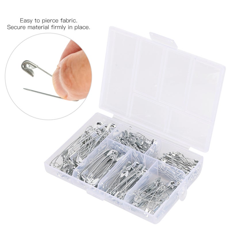 250PCs Safety Pin Sewing Accessories Clothes Decor High-Strength Nickel Plated Steel Silver - Image 4