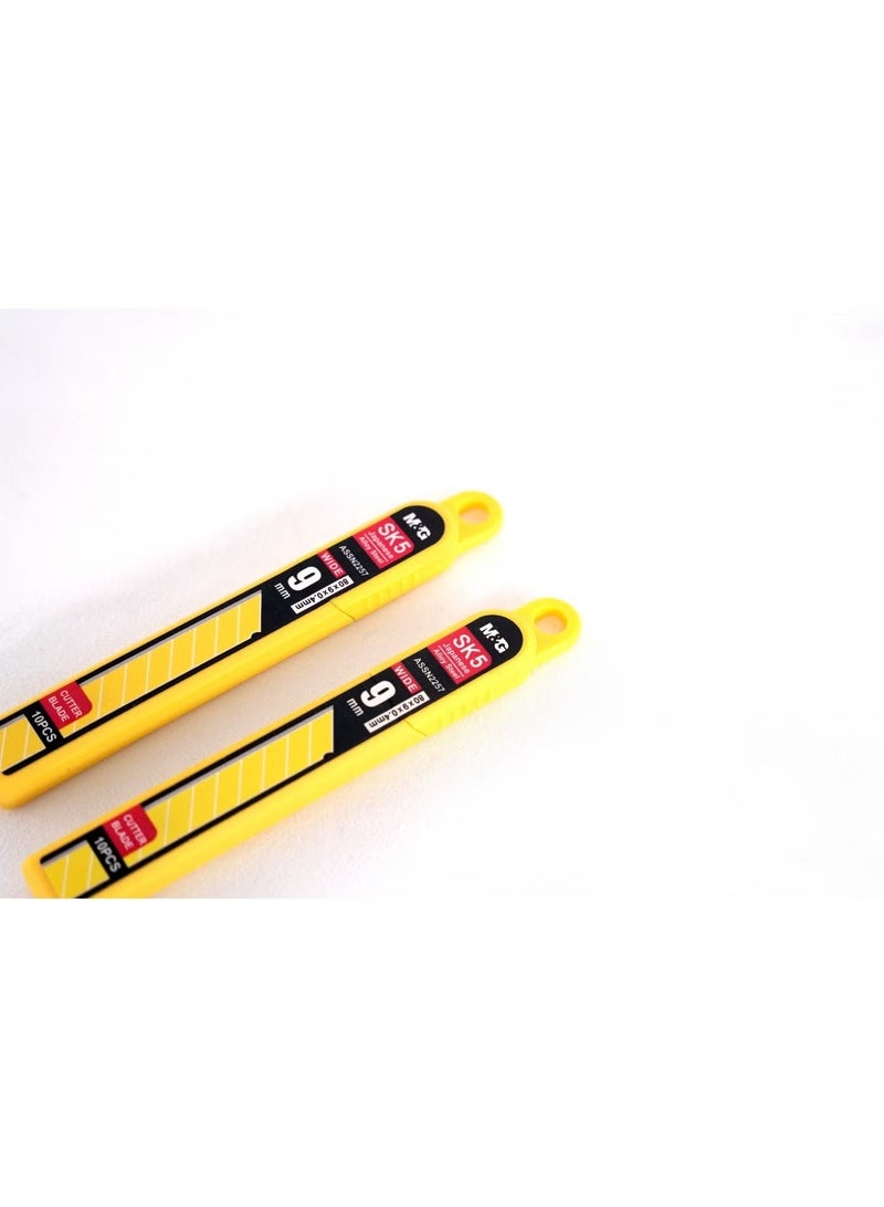 M&G Cutter Blades 9mm 80*9*0.4mm with 13points , pack of 2 pcs - Image 1