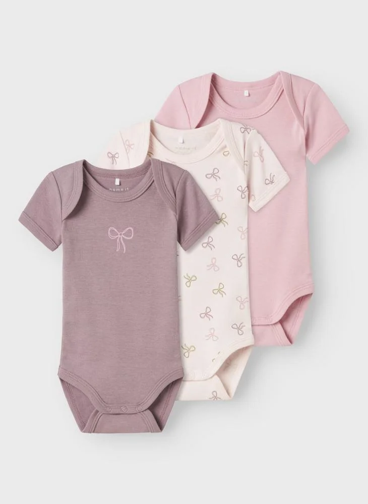 NAME IT Kids 3 Pack Barely Bow Onesies