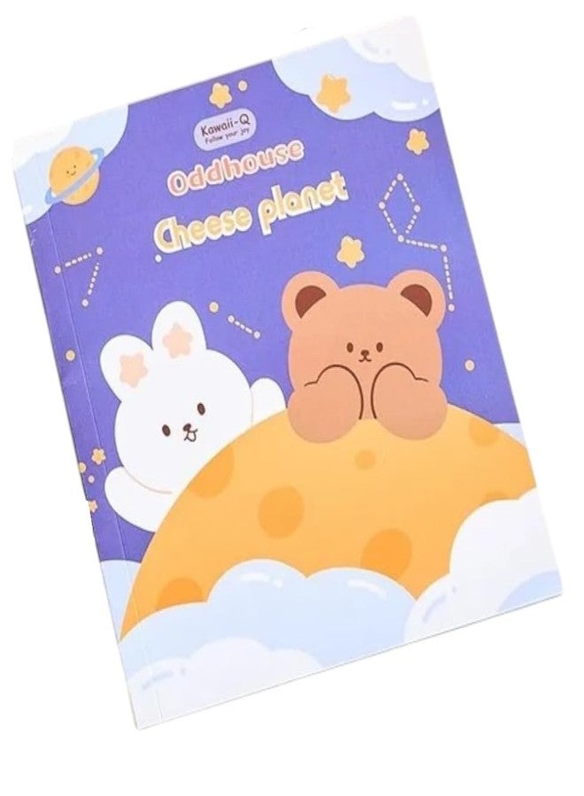 SAMVARDHAN Sticker Book Set - 30 Sheets/540+ Aesthetic Cool Play Park Booklet, Decorative Japanese Style Stickers for Scrapbooking, Projects, Journals,Pack of 1 (Cheese Planet) - Image 3
