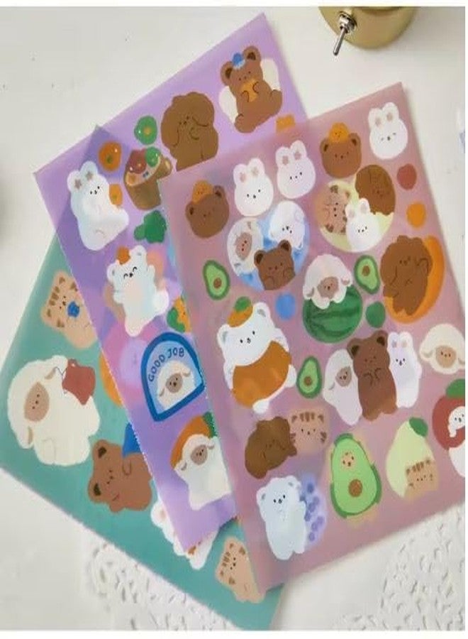 SAMVARDHAN Sticker Book Set - 30 Sheets/540+ Aesthetic Cool Play Park Booklet, Decorative Japanese Style Stickers for Scrapbooking, Projects, Journals,Pack of 1 (Cheese Planet) - Image 4